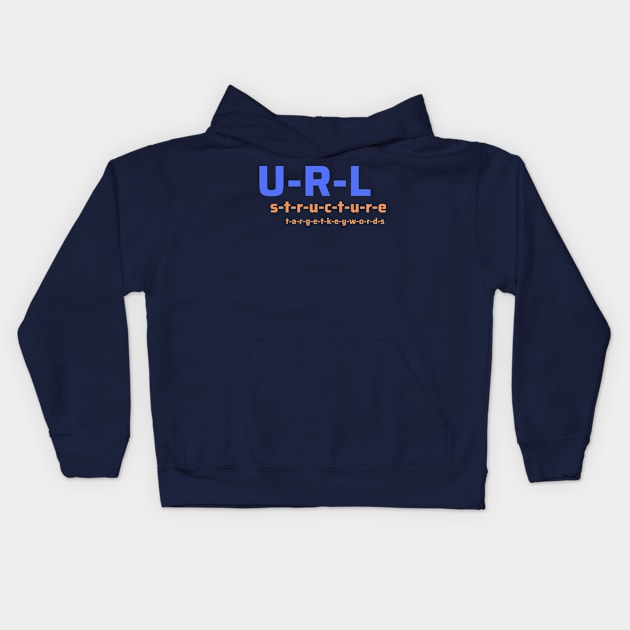 URL Structure Kids Hoodie by CyberChobi